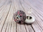 Preview: Häschen Holz Knopf Ohrstecker Button bunny Hase